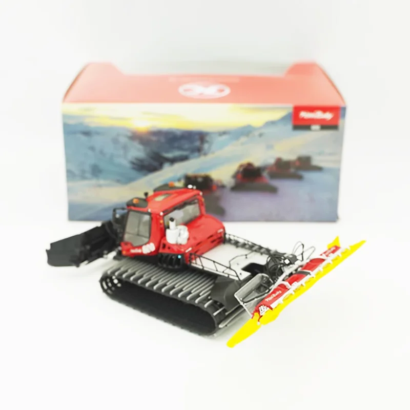 Diecast 1:43 Scale Alloy Pistenbully 600 Snowplow Model Finished Product Simulation Toy Collection Gift Static Display