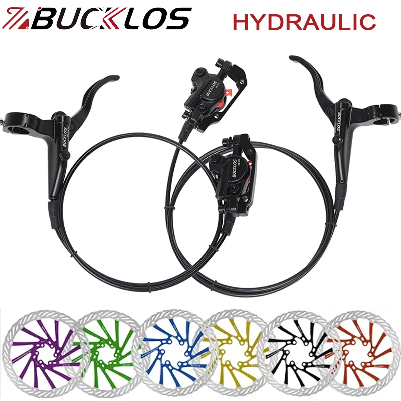 BUCKLOS jeu de freins hydrauliques de vélo 160mm jeu de freins à disque de vélo en alliage d'aluminium Kit de freins à disque hydrauliques de VTT de route