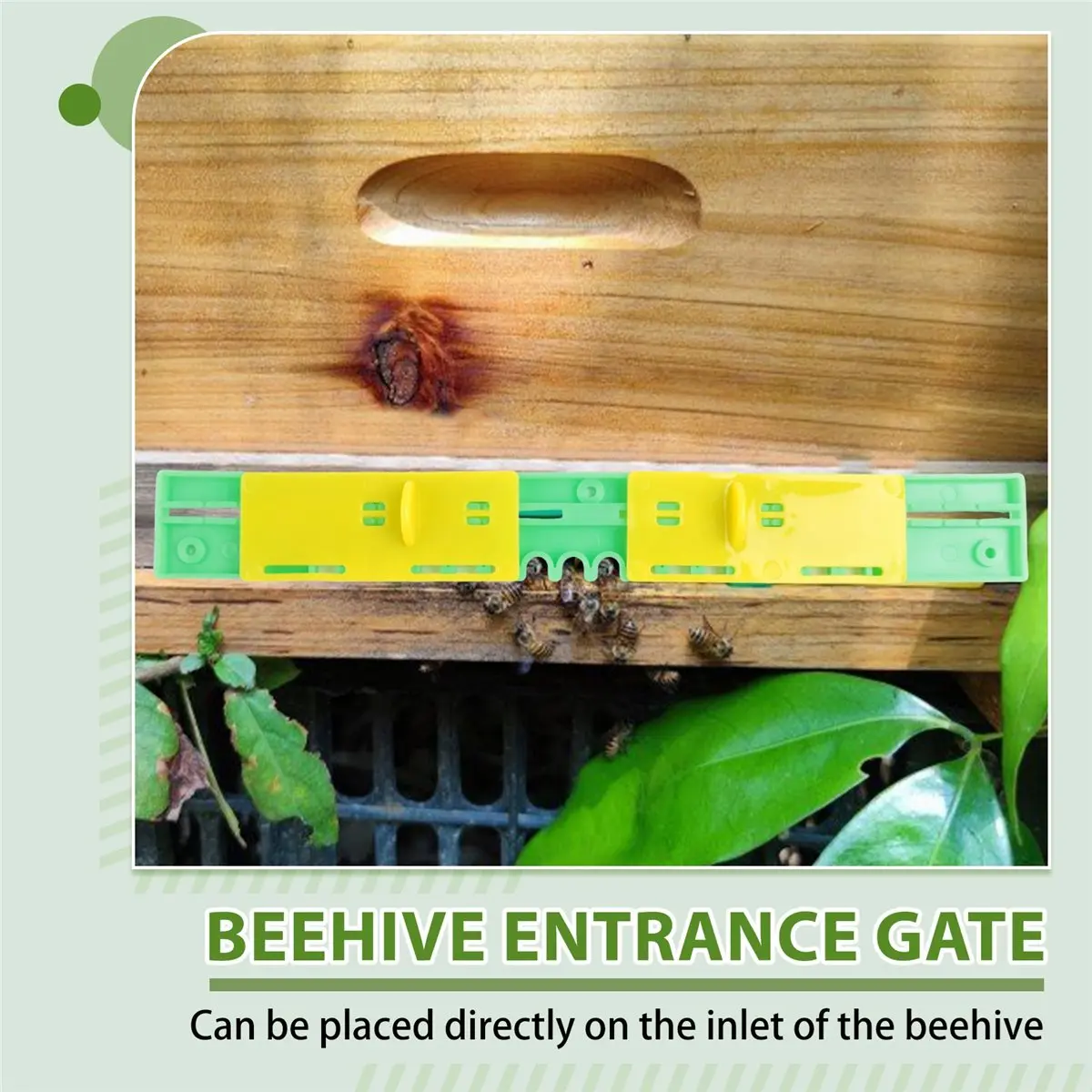 【ABFS】6 Pack Beehive Entrance Reducer, Bee Hive Mouse Guard 8 Frame,12.5Inch Plastic Beehive Sliding Mouse Guards