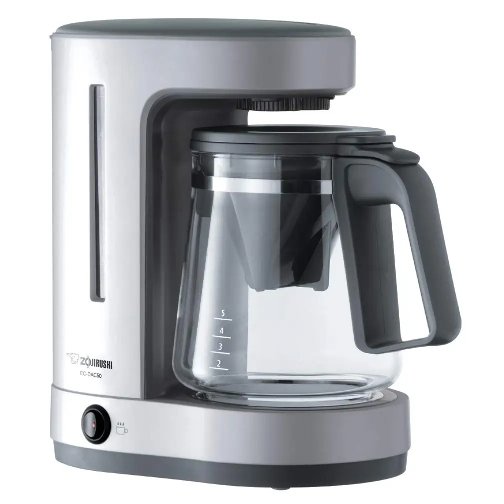 

5-Cup Drip Coffeemaker, Silver - Compact Design for Easy Brewing