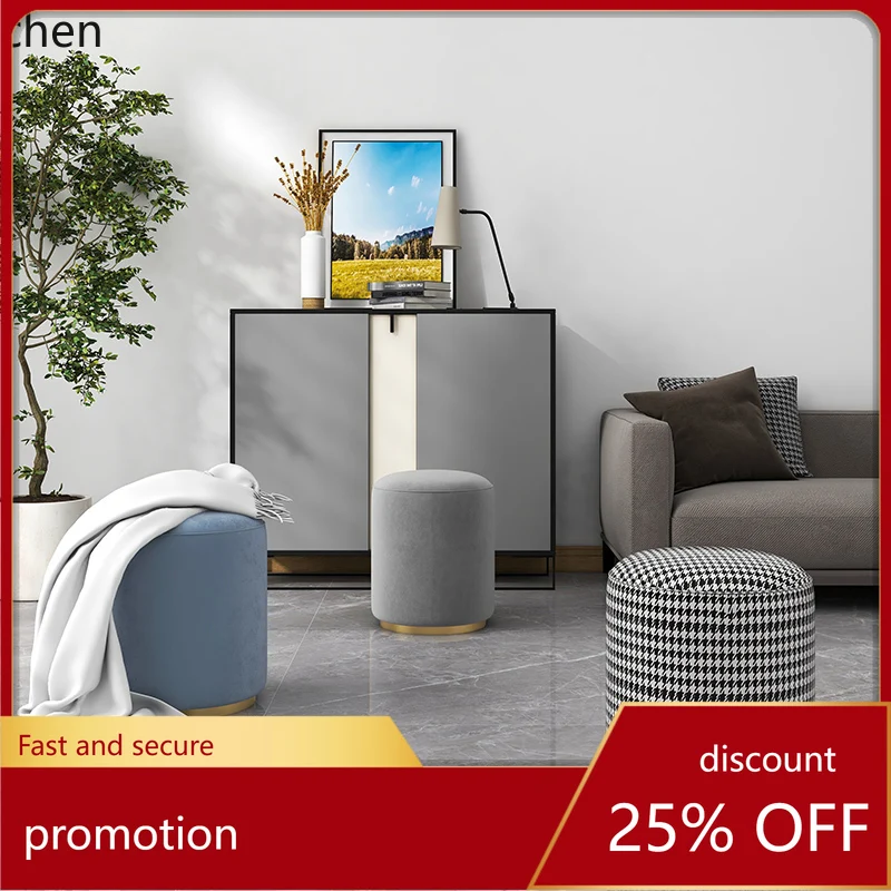 

ZML small stool makeup bedroom dresser home door round stool living room