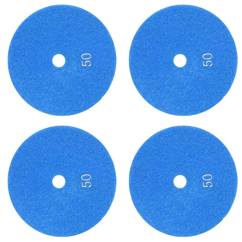 Unique 4X 5 Inch 125Mm Wet Diamond Polishing Pads Marble Granite Grits 50