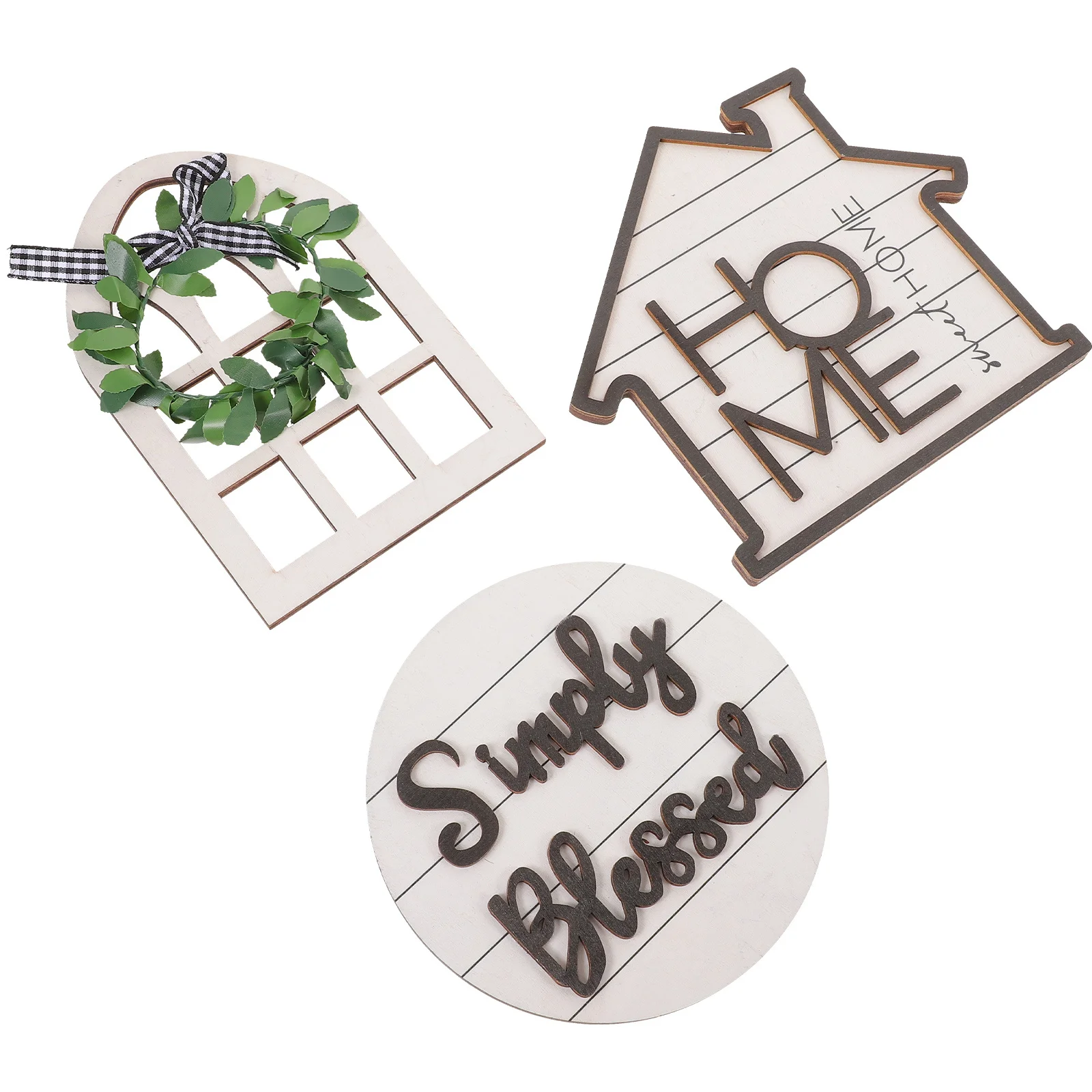 

1Set Wooden Tiered Tray Decor Farmhouse Rustic Kitchen Table Centerpiece Spring Party Home Gathering Wedding Decoration Set