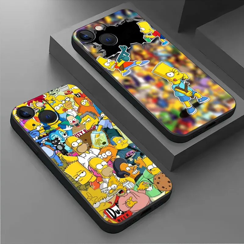 Simpson Homer Duff Beer Cool Case Cover for iPhone 15 13 SE 11 Pro Max 8 Plus 14 15Pro XR XS X 6s 12 Mini 7 15 Cover Fundas Soft