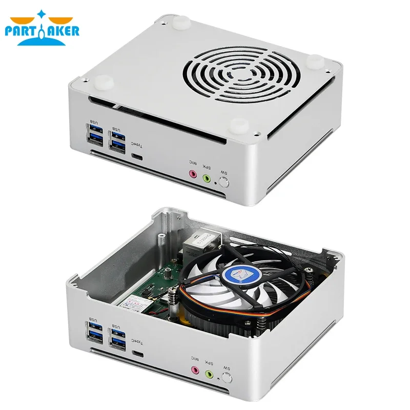Partaker Mini PC Core I7-13620H I7-1260P 2 x DDR5 RAM NVMe SSD Windows 11 Pro Desktop Computer 1xHDMI2.1 1xDP1.4 1xType-C WiFi