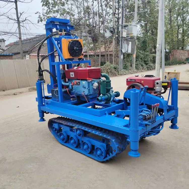 100m 150m Diesel Water Well Drilling Rig Small Hydraulic Portable Crawler Borehole Machine with PDC Bits for Farm Home Use