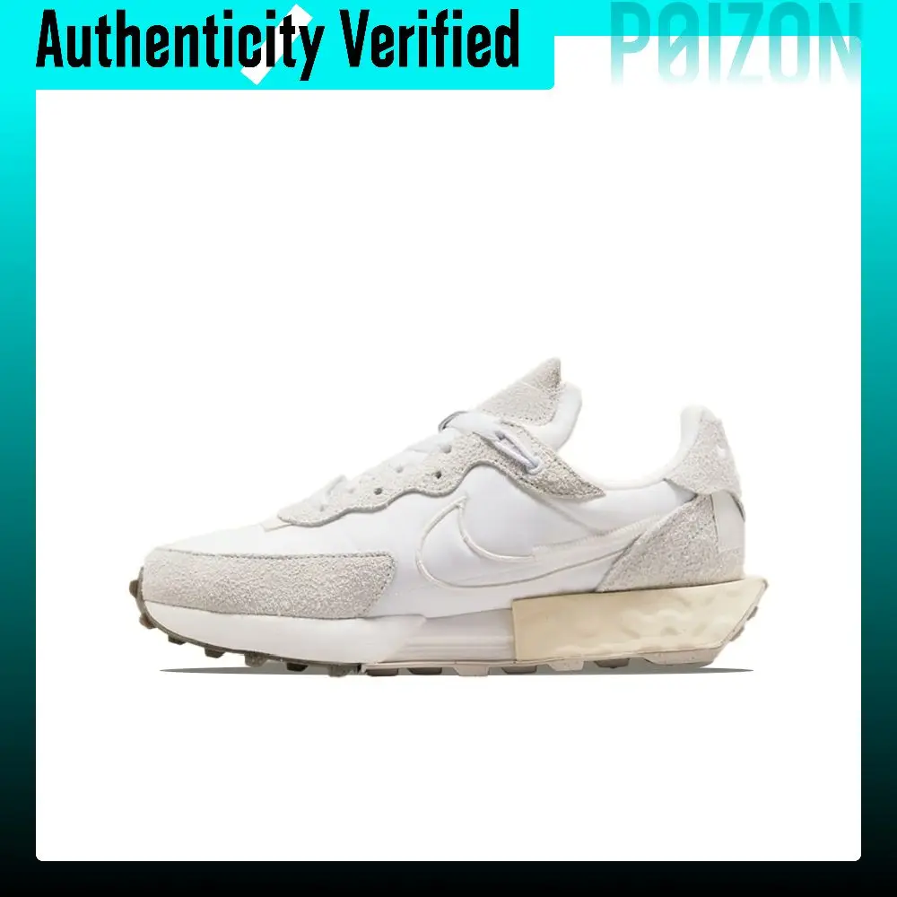 Nike Fontanka Waffle Minimalist Style Low top Running Shoes Women's White DC3579-100