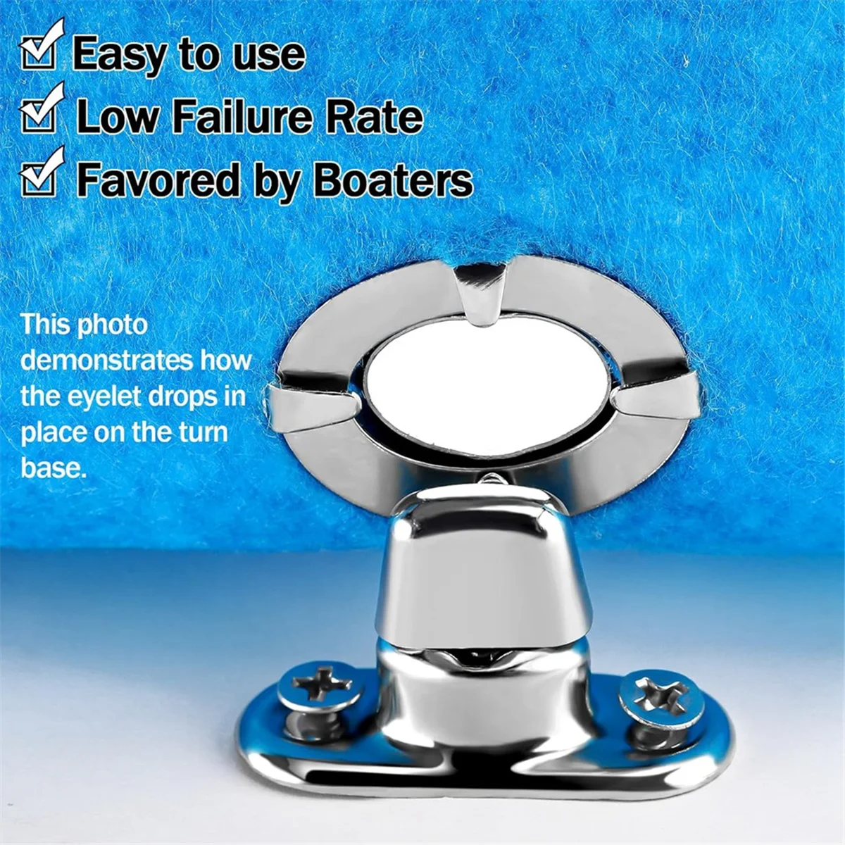 

New 20 Sets Marine Grade Twist Lock Fasteners Turn Button Eyelet and Stud, for Canvas Fastener Turn Buttons