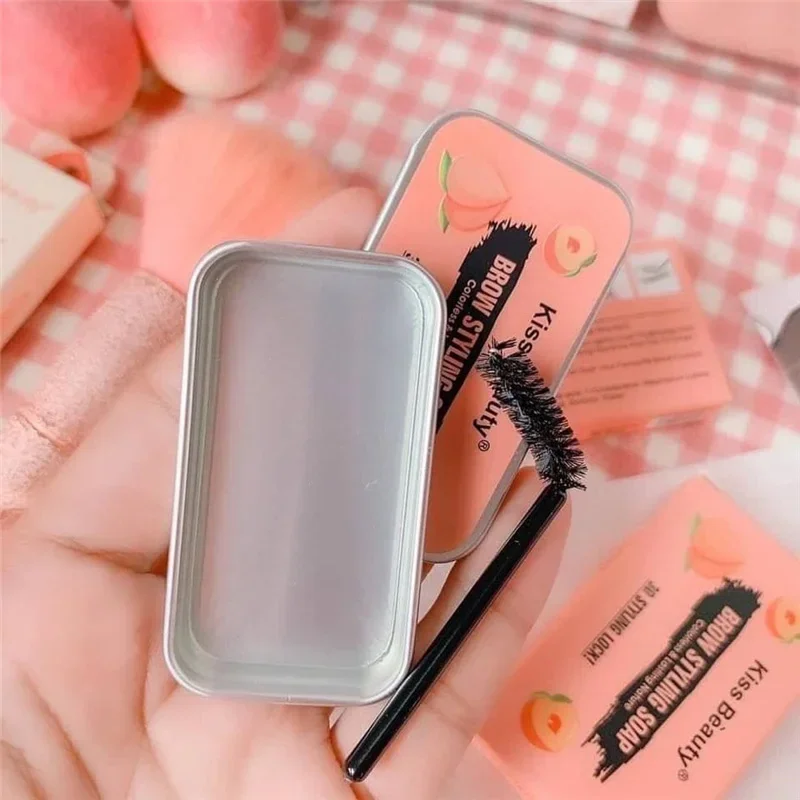 Long Lasting Eyebrow Soap Wax Dense Eyes Brow Transparent Makeup Styling Gel Wax with Brushes Cosmetics Tools Eyebrow Gel