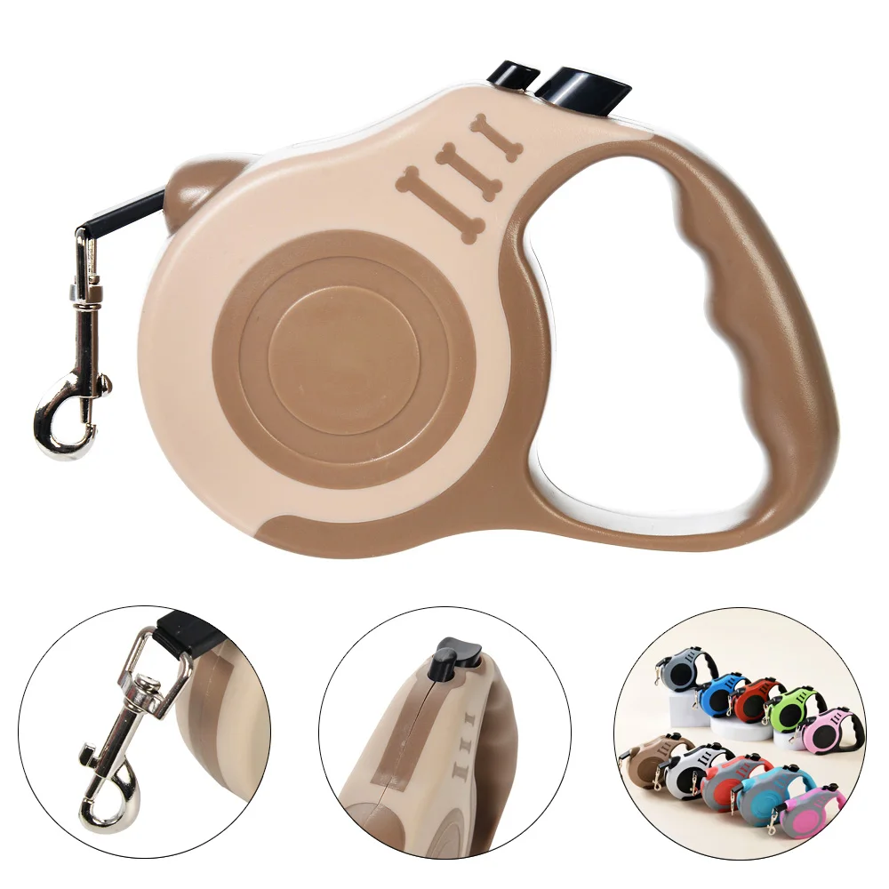 Haustier-Hundeleine für kleine, mittelgroße und große Hunde, Katze, 3 m, 5 m, einziehbar, zum Laufen im Freien, automatisch ausziehbarer Welpengürtel, Chihuahua-Zubehör