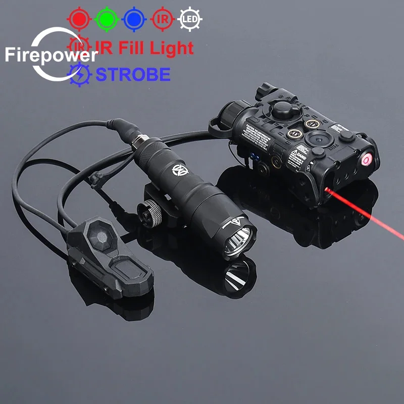 

WADSN NGAL Airsoft Red Dot Laser Sight IR Illuminator M600 M600C Flashligh Dual Funciont Pressure Switch Tactical Weapon Light