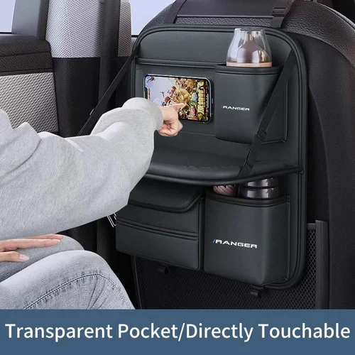 Para Ford Ranger T9 Rapotr, almacenamiento trasero de asiento de coche, tablero de mesa pequeño, bolsa de almacenamiento de coche, bolsa de almacenamiento multifuncional, caja de pañuelos