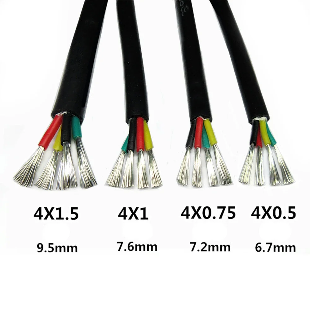 High Temperature Multi-Core Special Soft Silicone Wire Sheathed Cable 6 core 0.3 Square Odorless Non-Toxic 5m 10m Silicone Wire