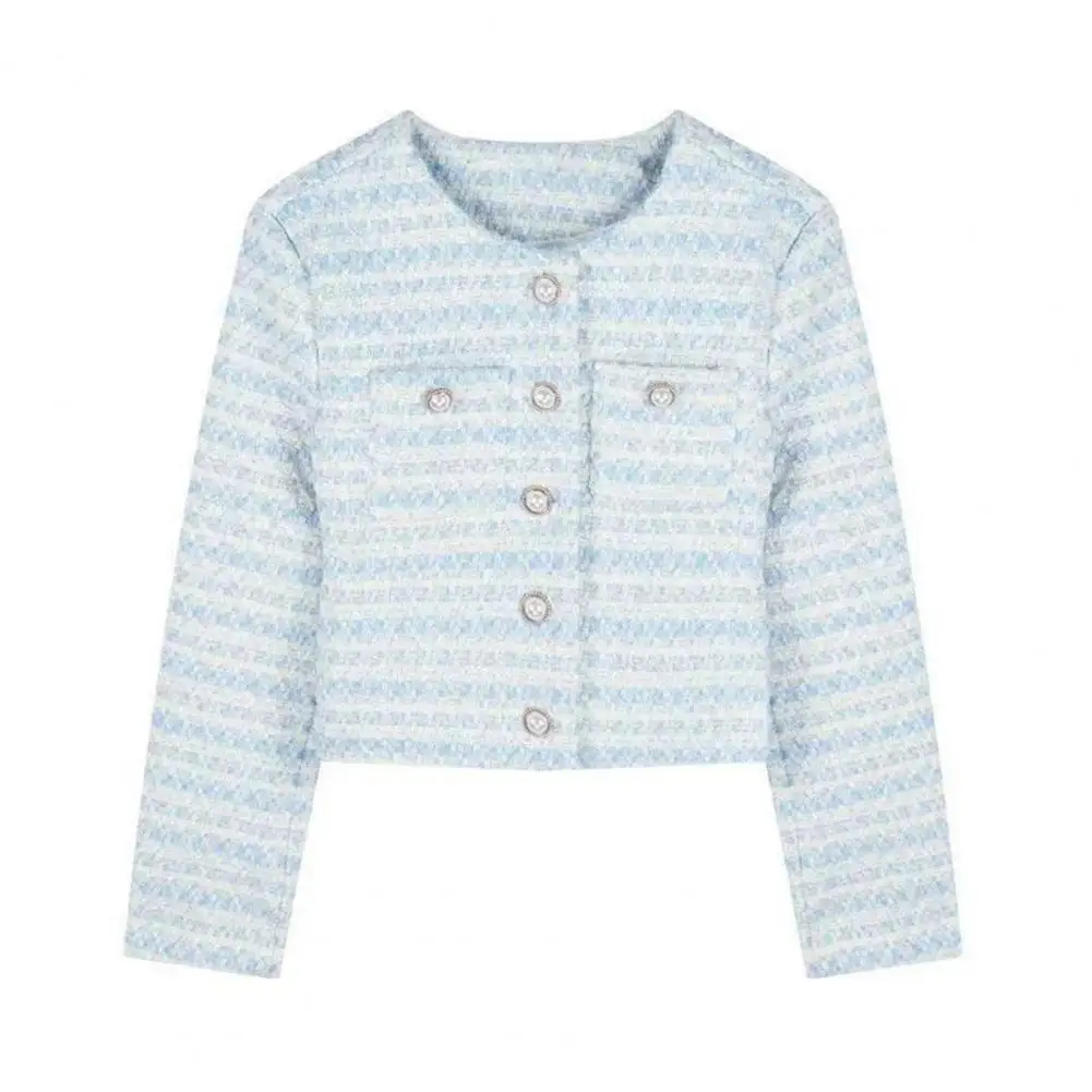 

Женская куртка на пуговицах, стильная Свободная куртка в стиле ретро с нагрудными карманами и длинными рукавами для осени и весны