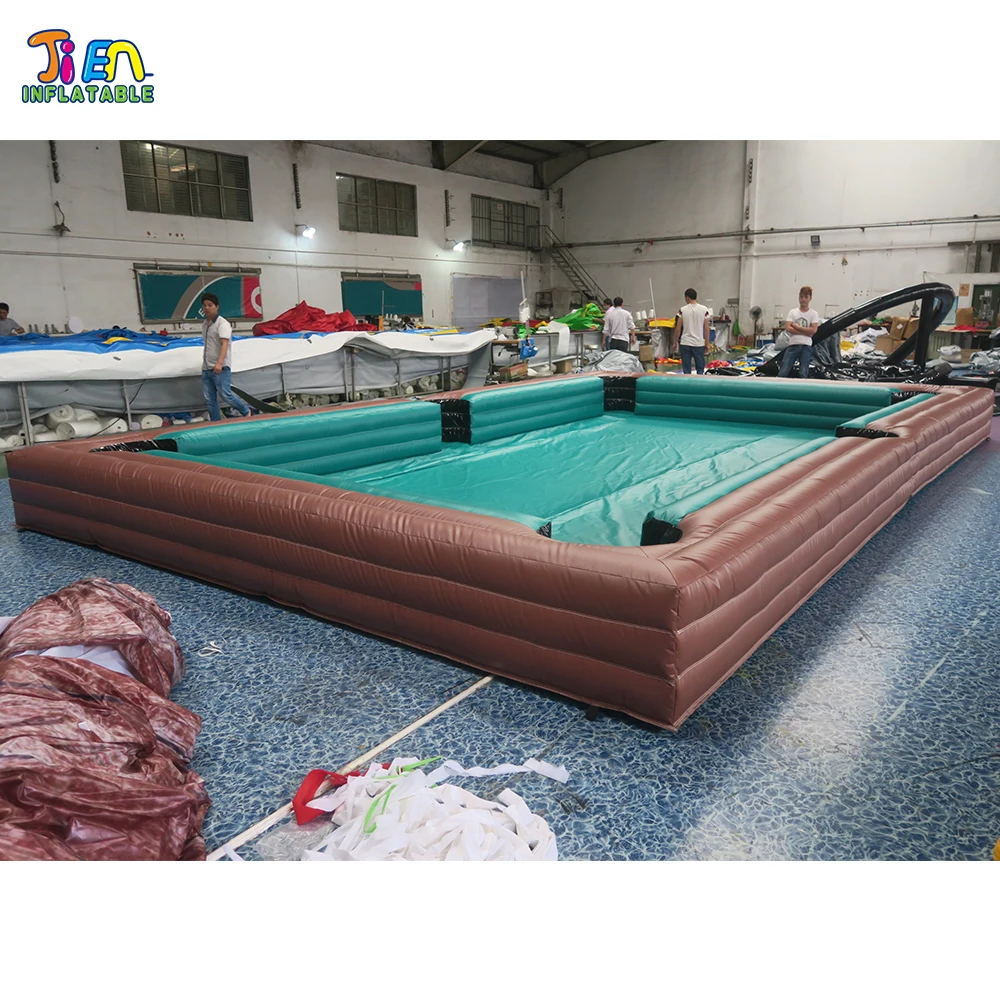 free air shipping to door ,8x5x0.5m pvc snooker pool soccer table,inflatable snook ball billiard football sport games arena