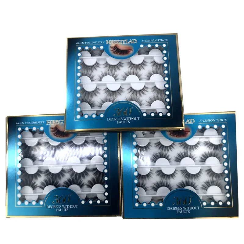 12 Paar falsche Multipack 3D-Nerzwimpern, handgefertigt, weiches und flauschiges natürliches Augen-Make-up-Werkzeug