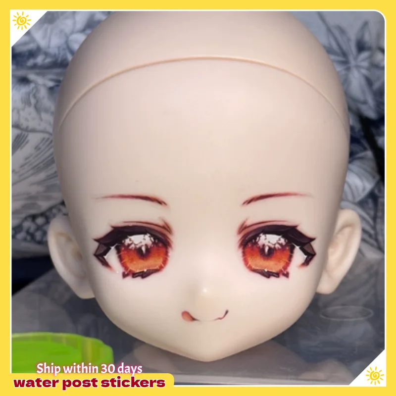

Original Bjd Cartoon Head Water Slide Decal Makeup Anime Style 1/3 1/4 1/12 Mdd Imomodoll Handsome Doll