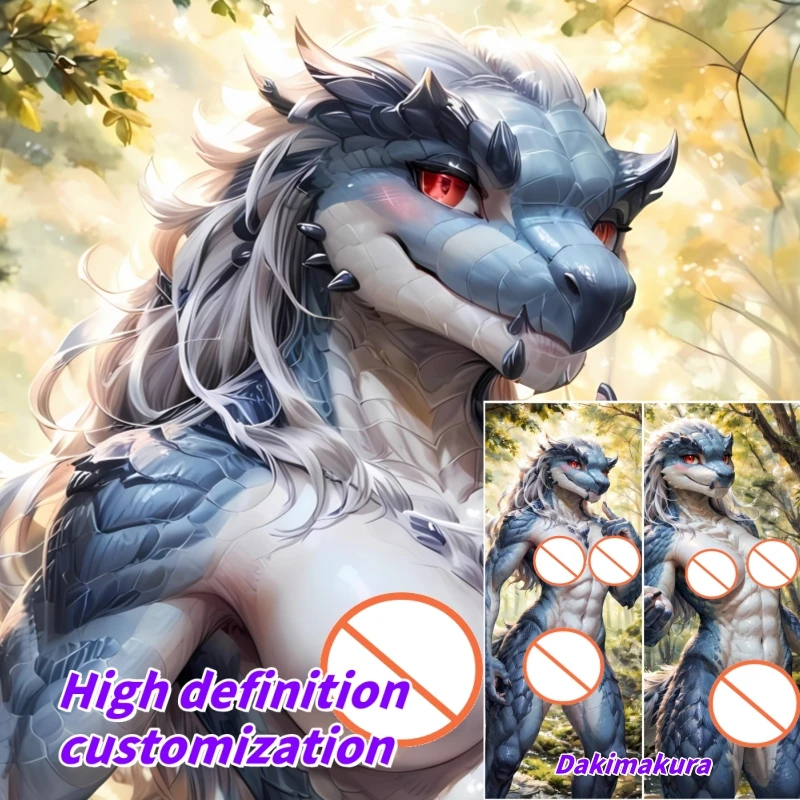 

Dakimakura Anime Pillow Case Animals Orcs Dinosaurs Double-sided Print Of Life-size Body Pillowcase Gifts Can be Customized