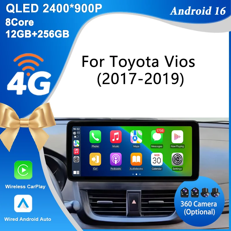 for Toyota Vios 2017-2019 12.3