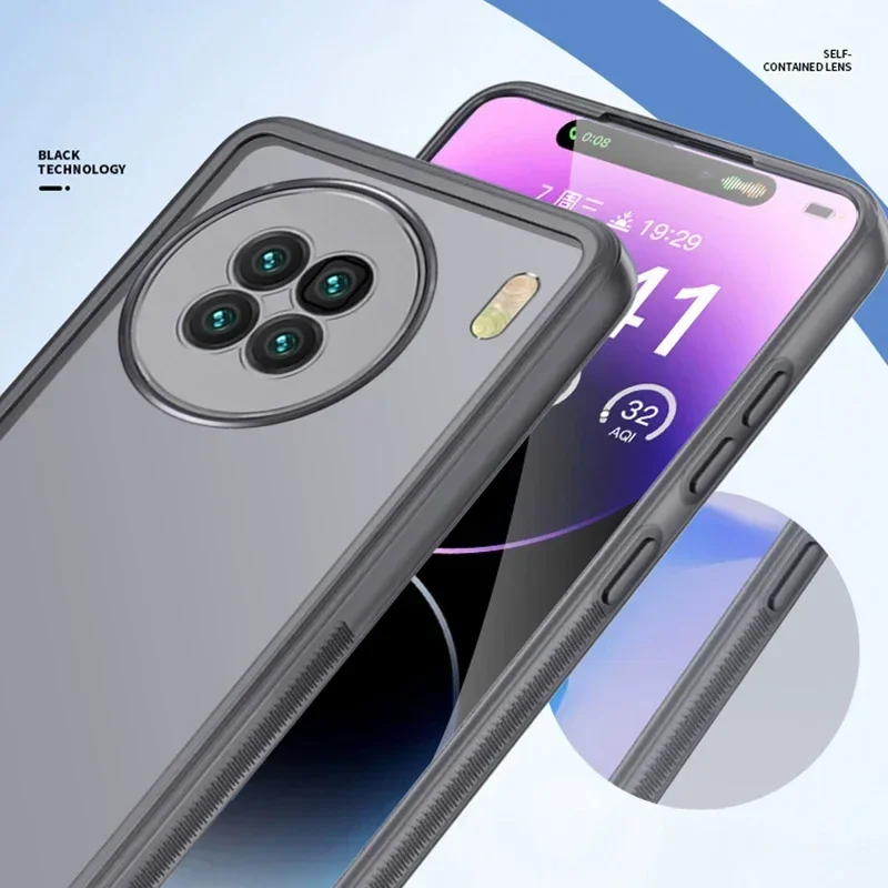 Camera Lens Film Protector Phone Case for VIVO X90 Pro Plus X90S X90Pro 5G Soft Clear TPU Silicone Shockproof Back Cover Housing