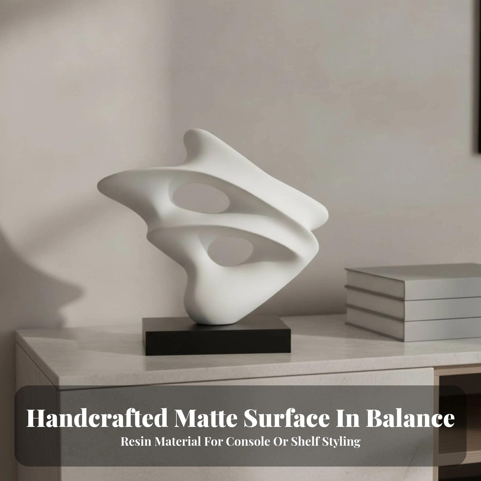 Abstract Sculpture Minimalist Modern Statue Modern Art Sculpture Smooth for Interior Designers, Living Room, Entryway