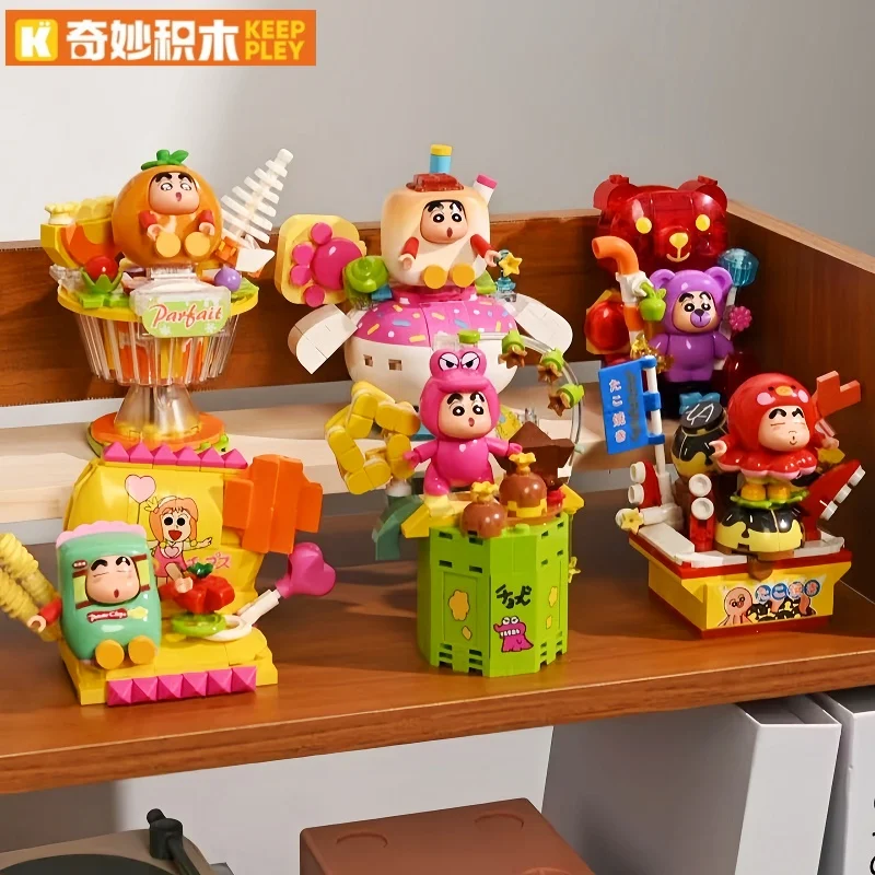 ตัวต่อ Keeppley Crayon Shin-chan ชินโนะสุเกะ ชิโร่ ตัวละครการ์ตูน ของเล่นประกอบ อนิเมะ ของขวัญสำหรับเด็ก