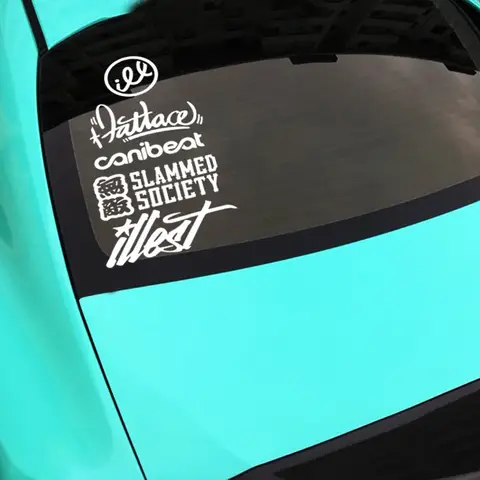 1 set bilstyling vinyldekaler för europeisk amerikansk stil JDMWAY Lower HATERS Illest bilfönsterklistermärke 40x20cm 10 best sales sjukaste klistermärke - №5