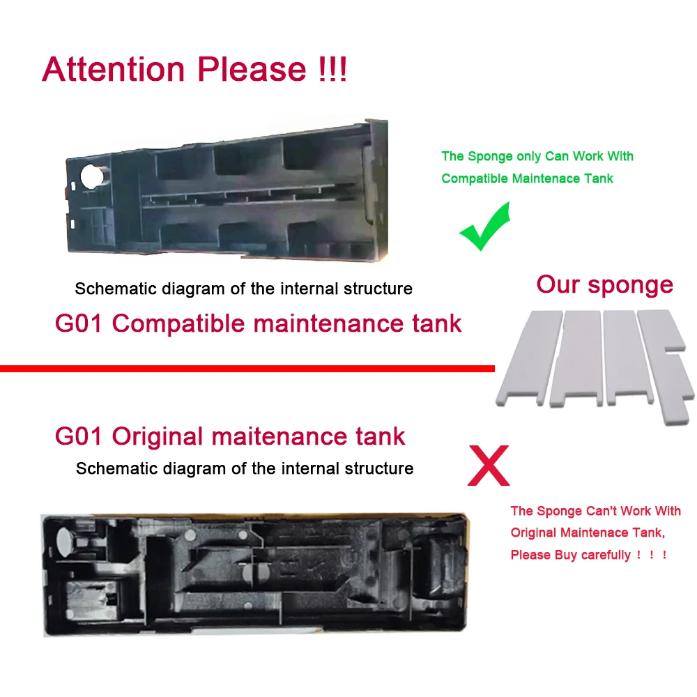 MC-G01 MC G01 For Canon GX6010 GX7010 GX6020 GX7020 GX7060 GX6070 GX7070 GX6080 GX7080 G6090 G6091 G6092 Waste Tank Sponge