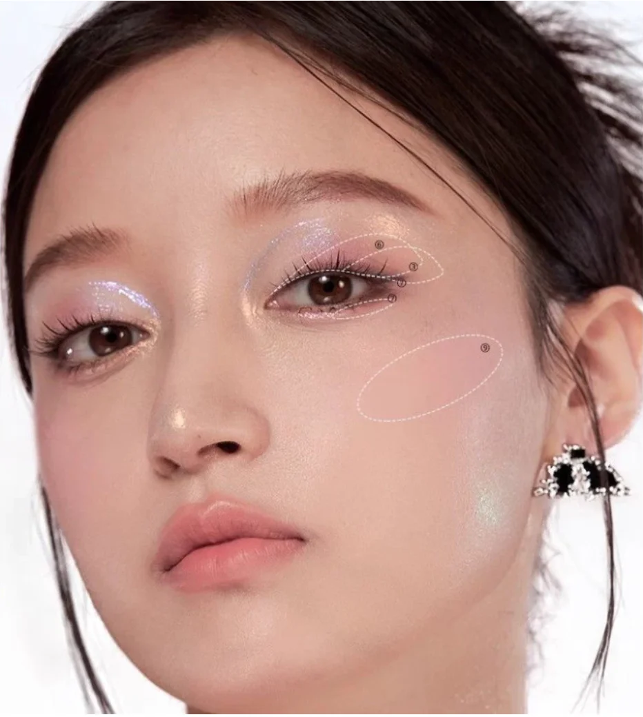 RMT ROMANTIC BEAUTY #Facial Comprehensive Dish Nine Color Eyeshadow Highlight Contour All-Round Blush Makeup Cosmetics