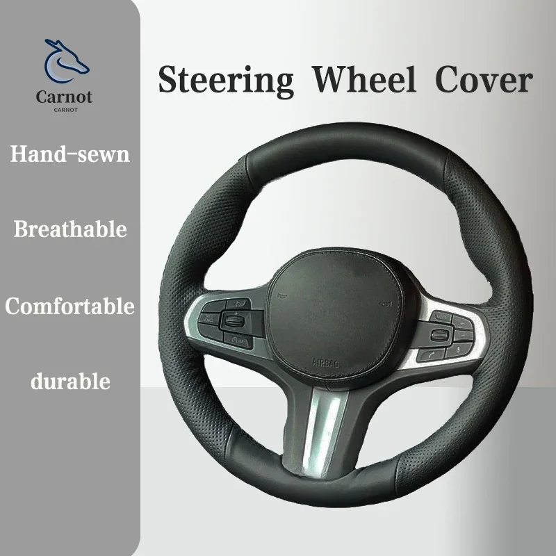 

Кожаный чехол на руль из микрофибры для BMW G20 G21 G14 G15 G16 X3 G01 X4 G02 X5, чехол на ручку, внутренние автомобильные аксессуары