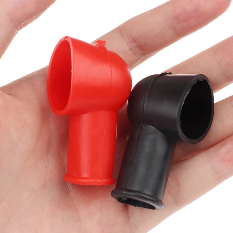 

Universal Car Battery Terminal Protective Covers round Insulating Caps Black Battery Terminal Protectors for Auto Maintenance