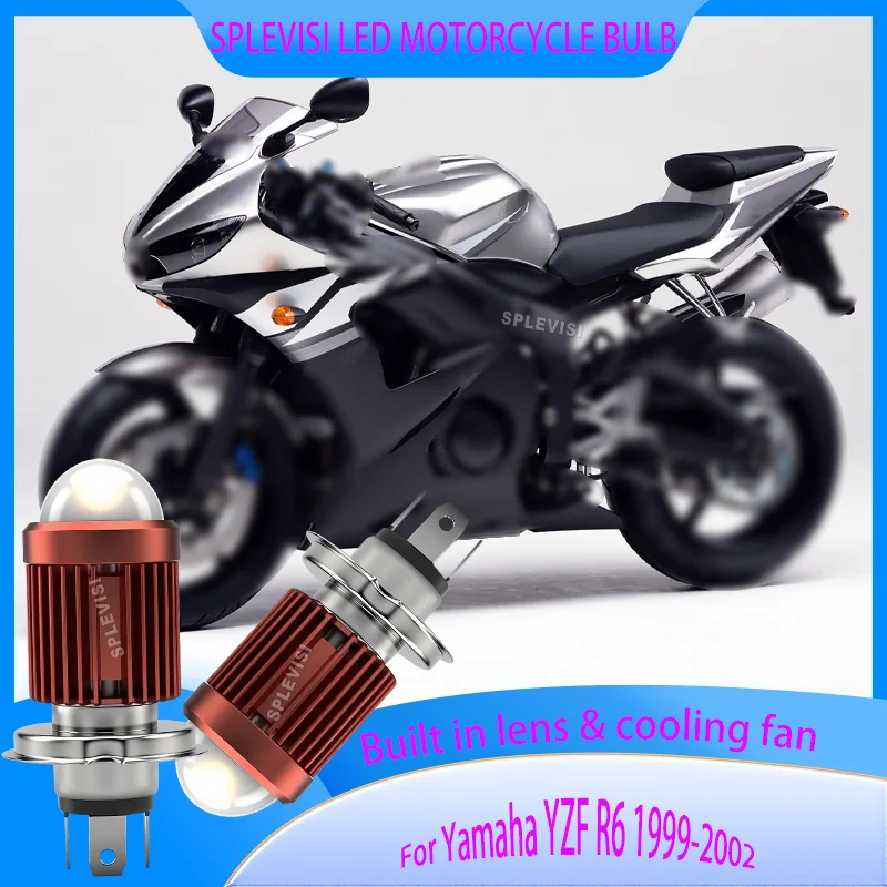 

3000K Yellow 6000K White 9003 HB2 LED Motorcycle Headlight with Lens: Get a Sharper Beam For Yamaha YZF R6 1999 2000 2001 2002