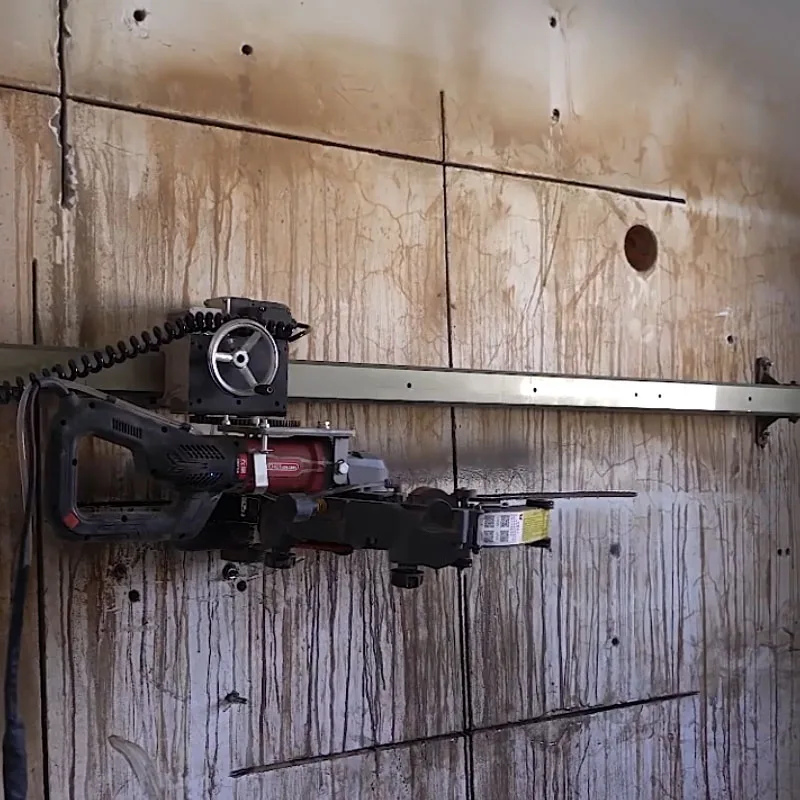 WAP01 Universal Track Cutting Saw Hand Cranked Ring Saw Wall Cutting Machine with Guide Rail for Concrete High Power Cutting