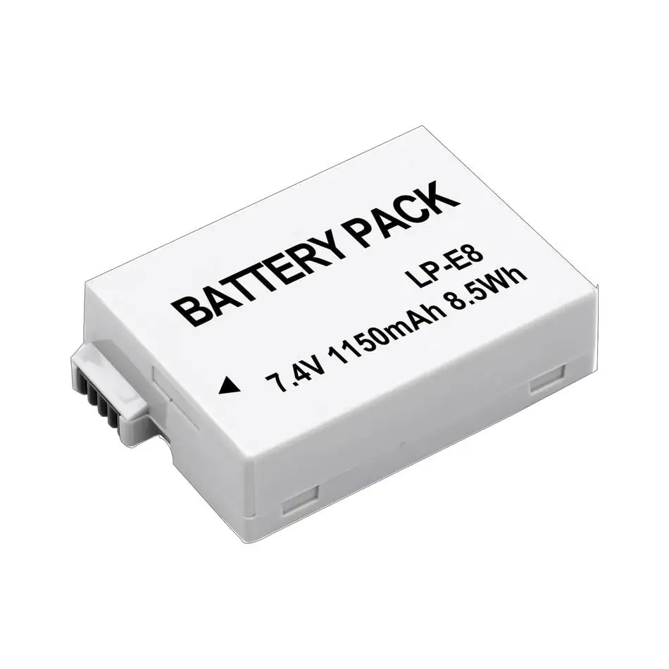 LP-E8 Camera Battery For Canon EOS 550D 600D 650D 700D Kiss X4 X5 X6i X7i For Rebel T2i T3i T4i T5i LC-E8E 1150mAh High Quality