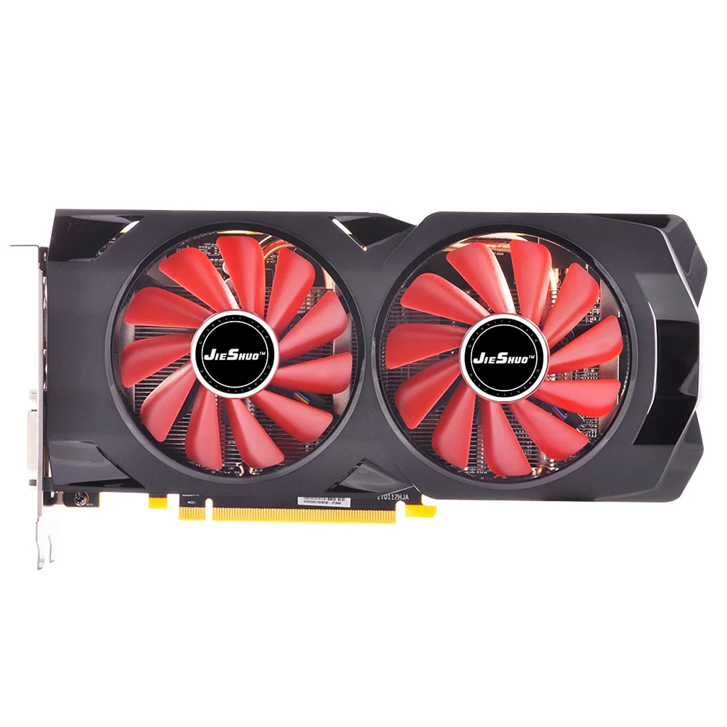 Jieshuo-グラフィックカードrx 580,8GB amd,ビデオカード,256ビット,2048spプレイコンピュータゲームgpu rx580,8g