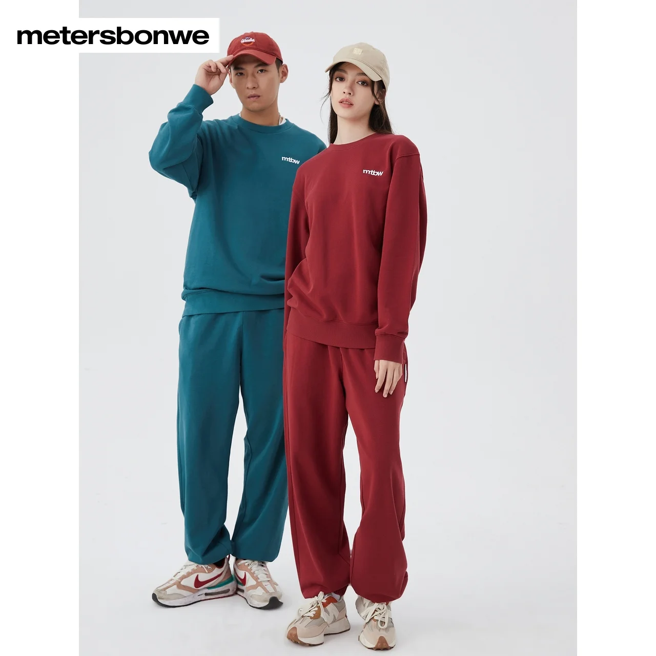 Metersbonwe Sweater Unisex  Spring Autumn Pullover Basic Embroidered O Neck Men Comfortable Hoodies High Quality Round Neck Top