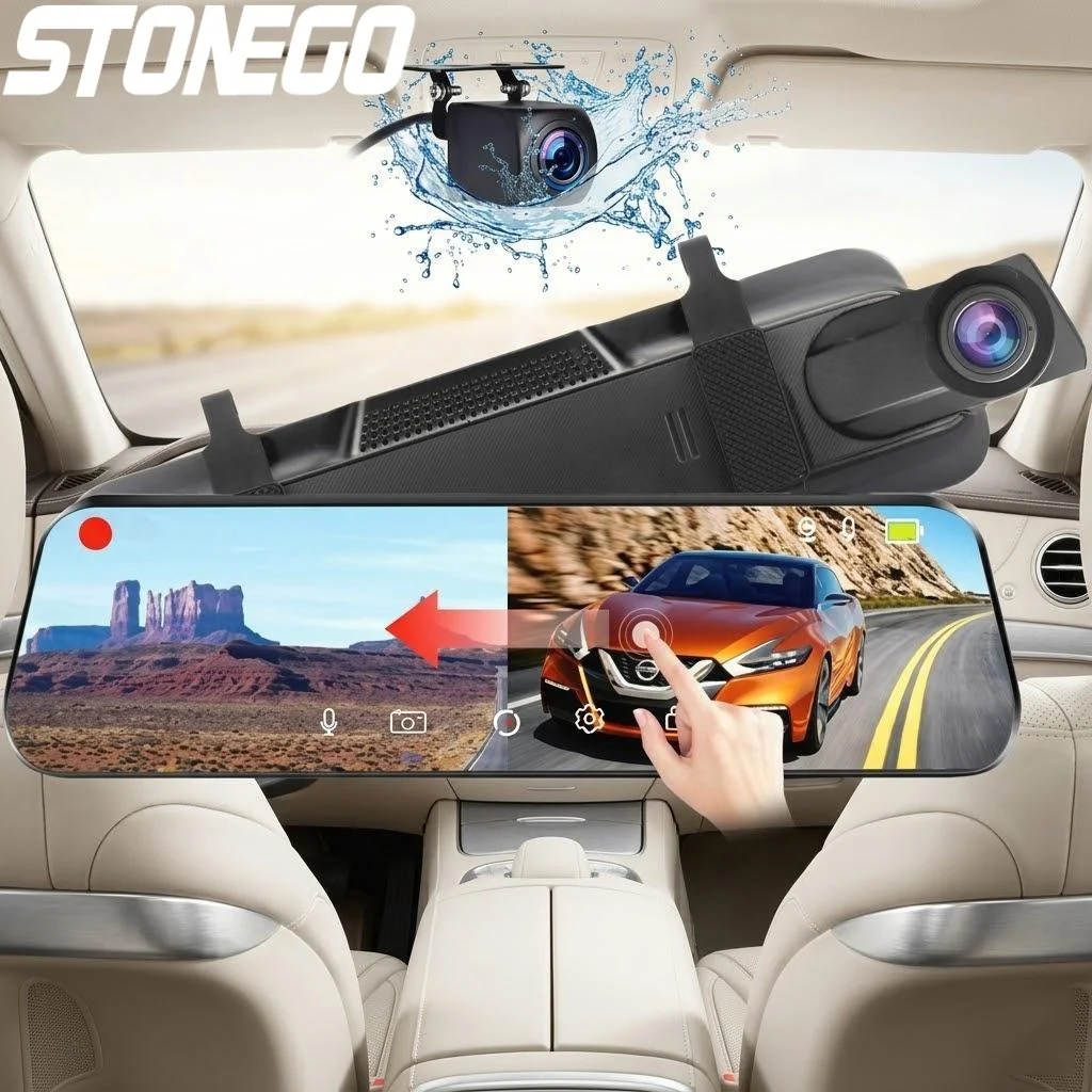 4K WiFi Touchscreen Dual Dash Cam Front Rear Camera Car DVR Streaming Parking Monitor Auto Recorder