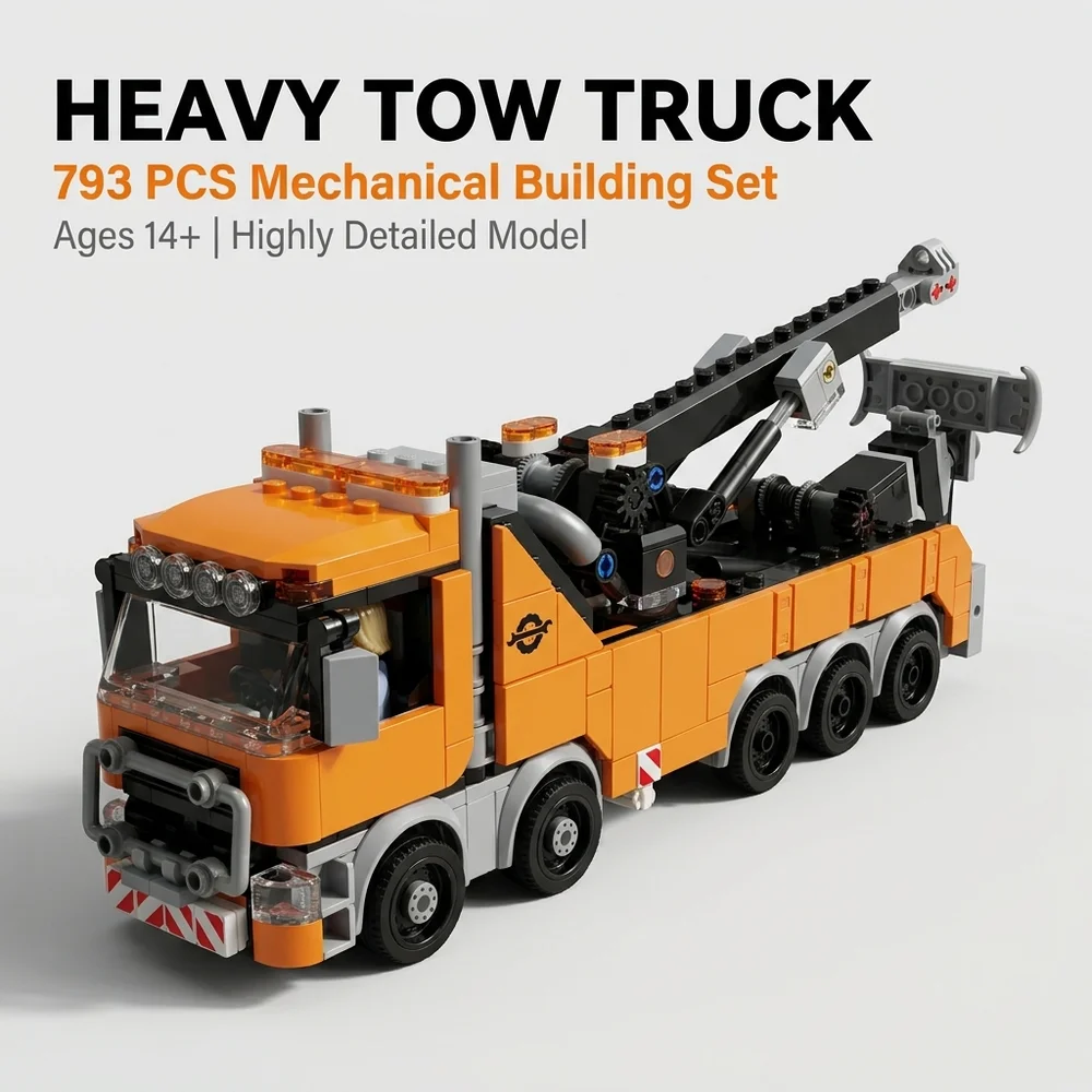 

Hot 2026 New MOC 60467 City Heavy Tower Crane Truck Building Blocks, Christmas Halloween Gift Toy For Kids