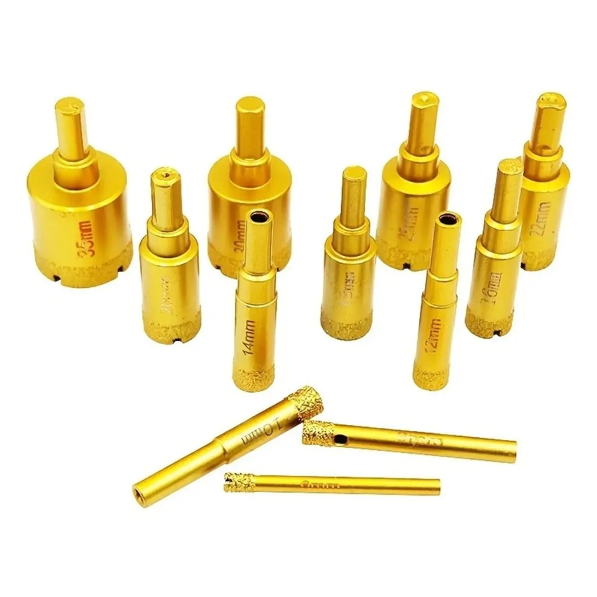 Utility Design 12pcs Drill Bit Drilling Tool Set for Glass and Ceramic Tiles 6-35mm Drill Bits Set