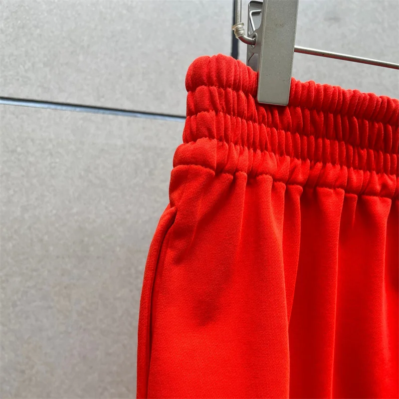 السراويل النسائية 2026 ربيع جديد مطاطا محبوك فضفاض بنطال ذو قصة أرجل واسعة مرونة الخصر القطن الخالص مستقيم الساق السراويل السراويل الرياضية #5