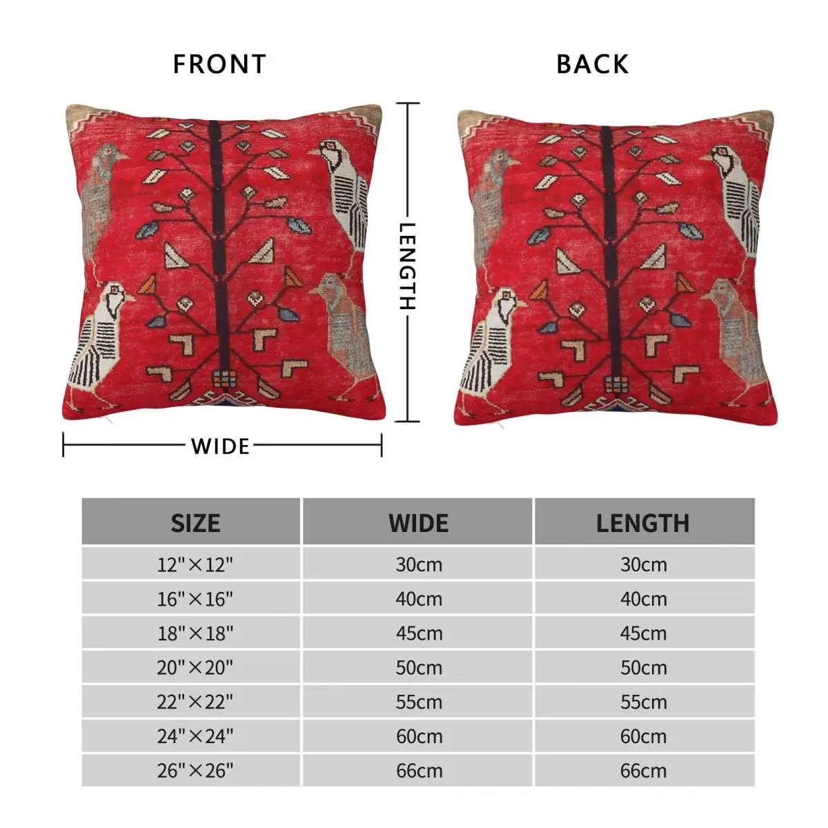 Persian Floral Several Birds Quail Square Pillowcase Polyester Linen Velvet Printed Decor Throw Pillow Cushion Cover Wholesale