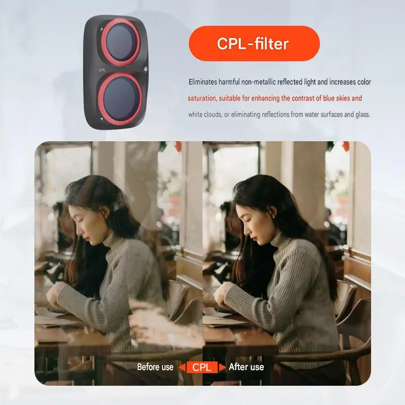 PGYTECH for DJI Pocket 4P Filters: CPL Filter, 1/4 Black Soft Filter, VND Filter, ND(8 16 64 256), Different Options Available