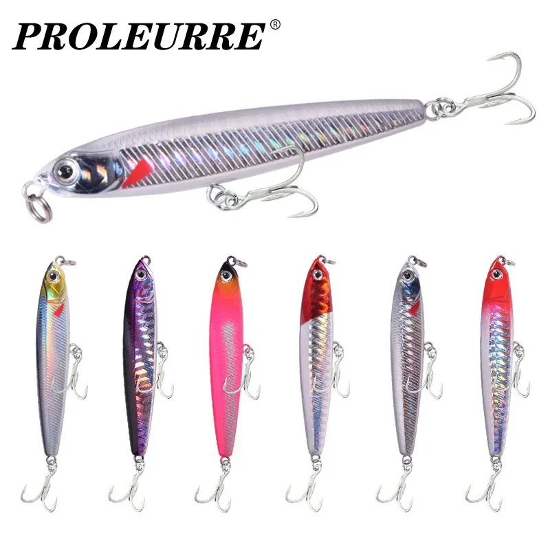 

1 Pc Sinking Pencil Fishing Lure 10g 14g 18g Plastic Minnow Vibration Wobblers Winter Tackle Artificial Hard Bait for Pike Bass