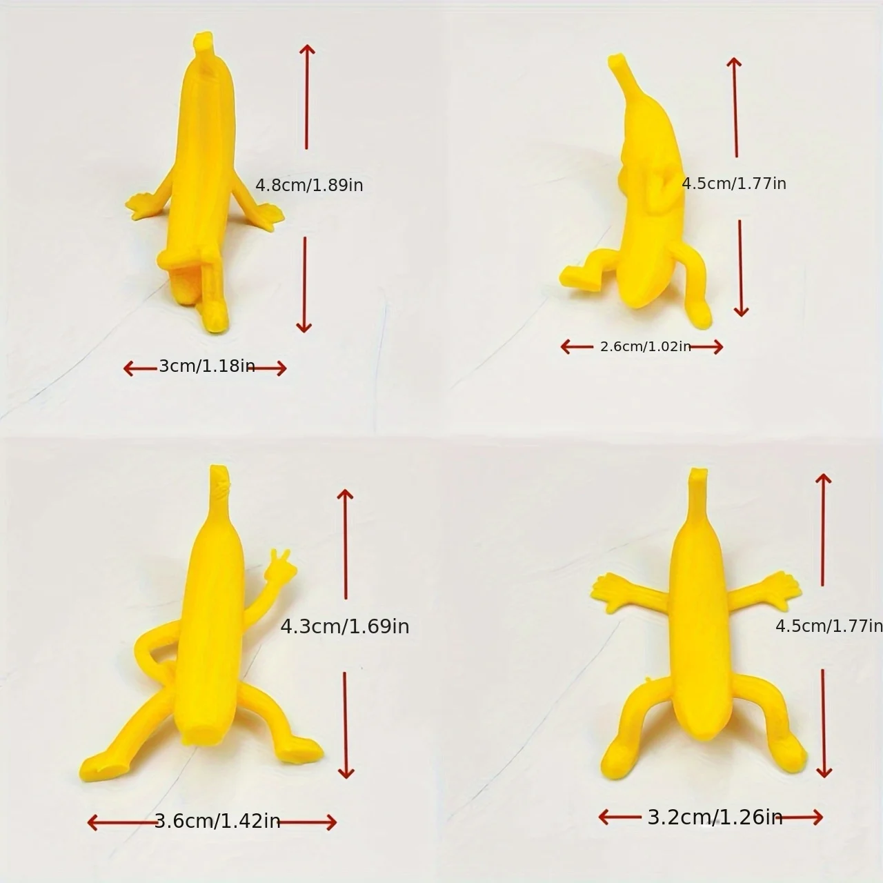 3D Printing Banana Mr. Combination Ornament Statue Collection Home Ornament Glossy Surface Durable Materials Diverse Shapes