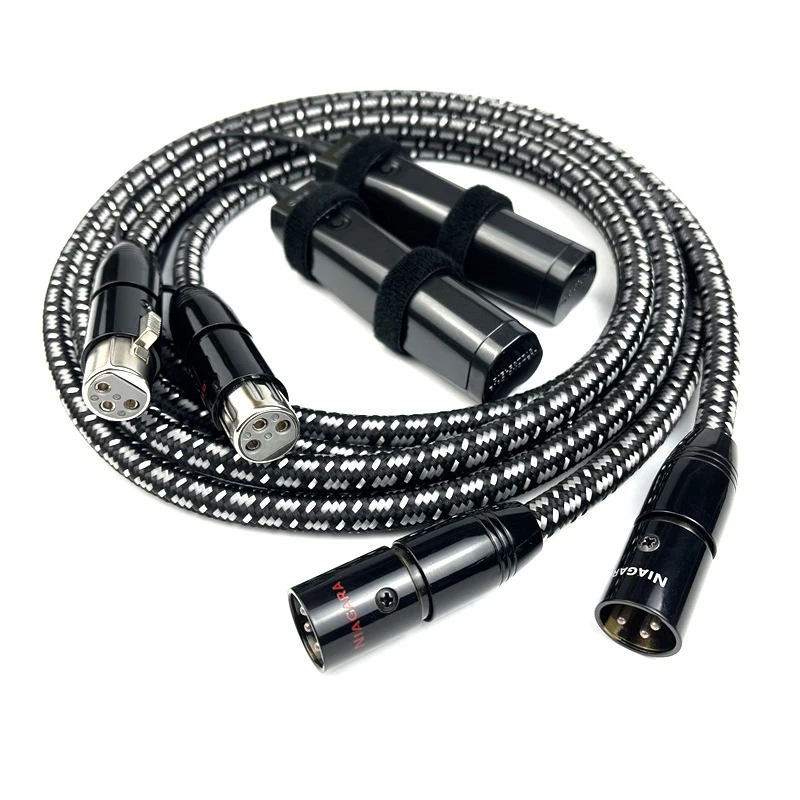 Imagem -02 - Xlr Equilibrado Cabo de Áudio para Amplificador e cd Player Par de 2xlr Prata Macho para Fêmea Par de