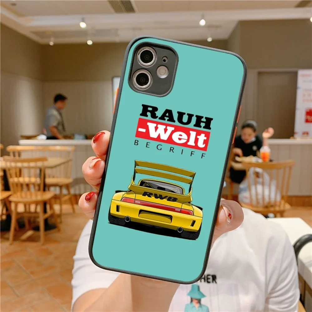 Japan sports car jdm RWB 911 964 933 Painted  For iPhone 14 X XR XS 7 8 Plus 11 12 13 pro MAX 13mini Matte Shockproof Case