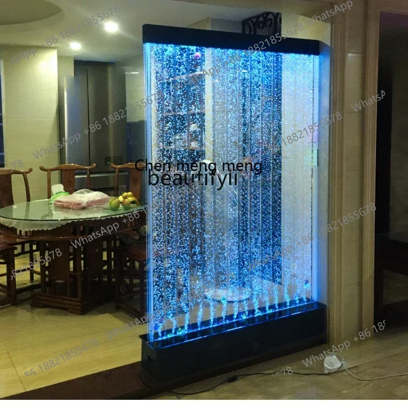 cn8617 ssLarge Water Curtain Wall Water Bubble Wall Acrylic Water Dance Screen Creative Hallway Fish Tank