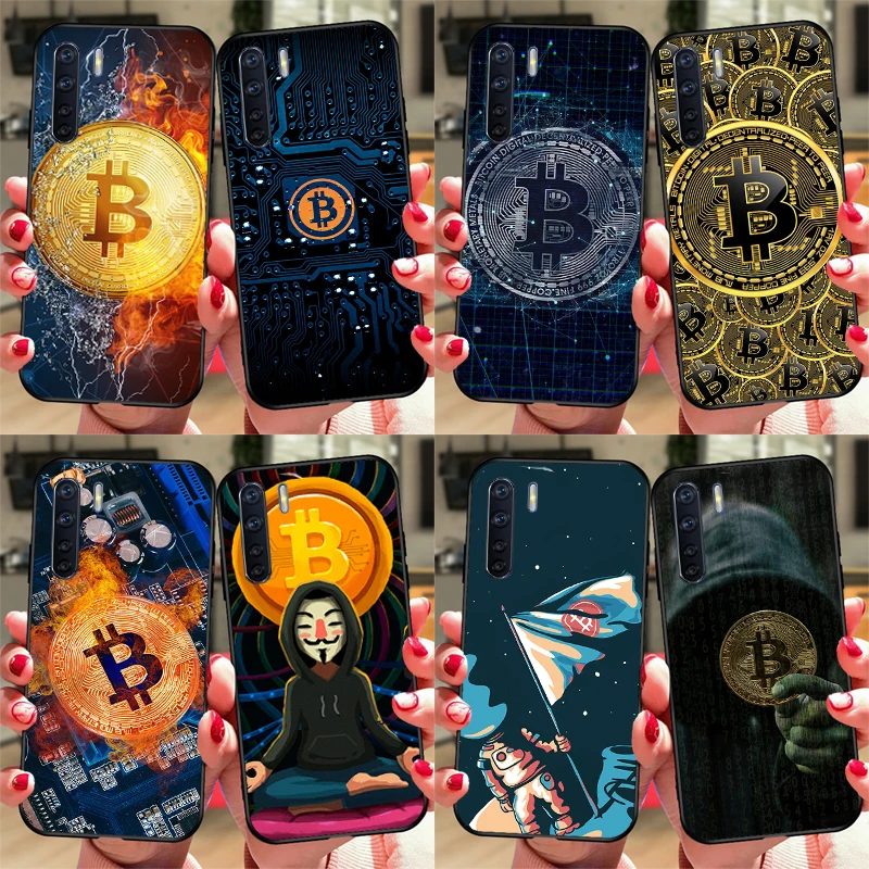 Bitcoin Coins Funny Case For OPPO A52 A72 A5 A9 A53 A53S 2020 A54 A74 A94 A3S A5S A83 A91 A1K A15 Back Cover