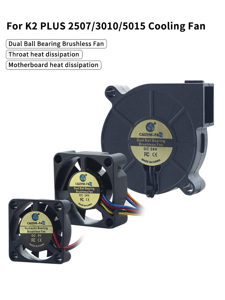 Per Creality K2 Plus 2507/3010/5015 Tubo della ventola Scheda madre Asse Ventole di raffreddamento Parti di ricambio per stampante 3D per K2
