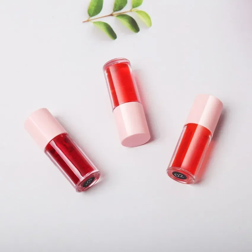 Marca própria 3ml matiz labial logotipo personalizado pigmento de longa duração antiaderente à prova d' água maquiagem portátil atacado pacote branco vegano